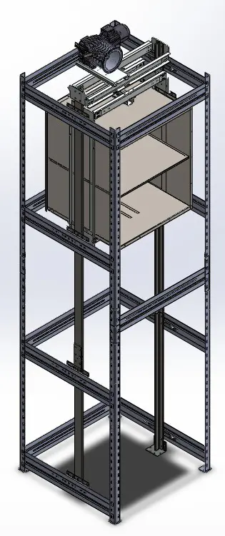 Dumbwaiter with Steel Structure.
